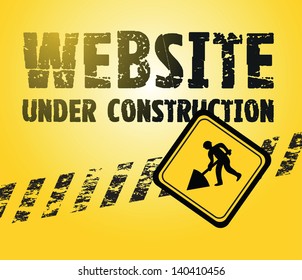 constructing a website black and yellow background
