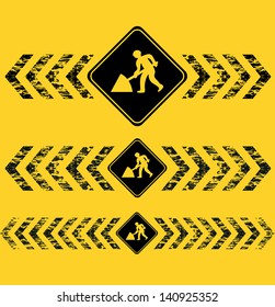 constructing a website black and yellow banners