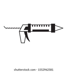 Construction adhesive Glue Gun vector icon design