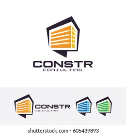 Construction advice logo design. Creative architecture logo concept. Vector logo template