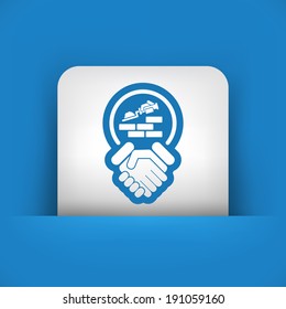Construction agreement icon