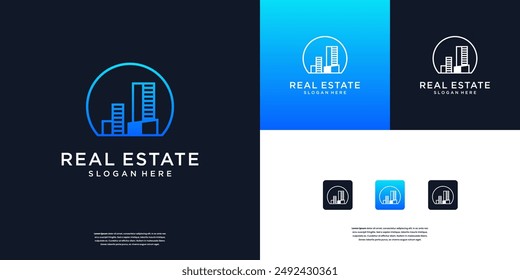 construction, apartment, architecture logo design template
