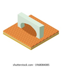 Construction arch icon. Isometric illustration of construction arch vector icon for web