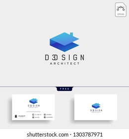Construction architect logo design icon vector element