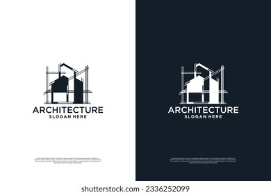 Plantilla de diseño de logotipos de arquitectura de construcción