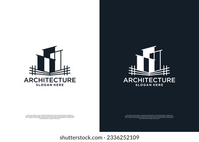 Construction Architecture Building Logo Design Template