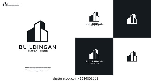 Construction Architecture Building Logo Design Template