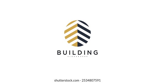 Plantilla de diseño de logotipo de construcción. Vector de Premium 