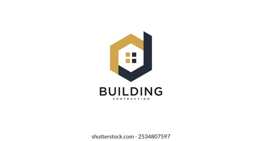 Plantilla de diseño de logotipo de construcción. Vector de Premium 