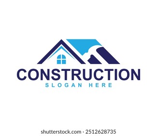 Bauarchitektur Gebäude-Logo-Design, Haus Renovierung und Reparatur-Logo, Handyman, Haus Umbau, Immobilien-Logo, Immobilien, Dach, Gemälde, Home Decor Logo Design