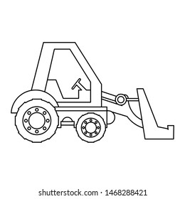 construction architecture engineering truck excavator tractor cartoon vector illustration graphic design