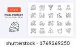 Construction and architecturethin line icon set. Outline symbol collection. Editable vector stroke. 256x256 Pixel Perfect scalable to 128px, 64px...