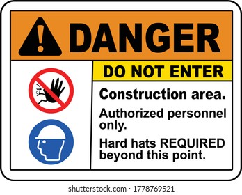 Construction Area Do Not Enter Sign Stock Vector (Royalty Free) 1778769521