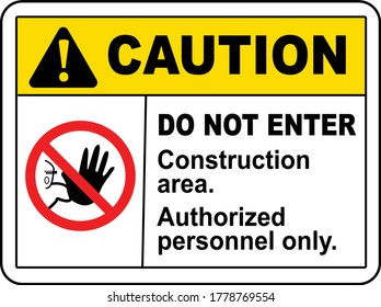 Construction Area Do Not Enter Sign11 Stock Vector (Royalty Free ...