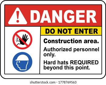 Construction Area Do Not Enter Sign 6