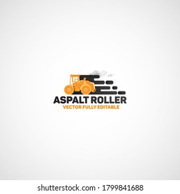 Construction asphalt roller, heavy equipment.