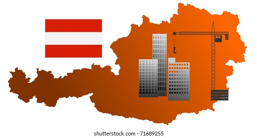 construction in Austria. vector
