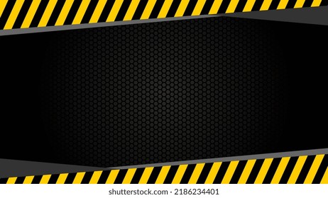 Construction Background with Hexagonal texture black and yellow template