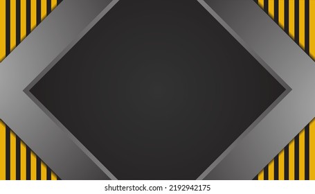 construction background, silver and yellow design background template