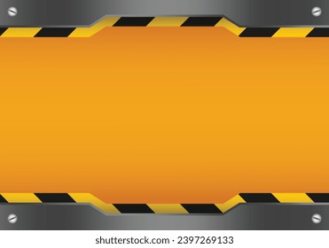 Construction Background vector with copy space for text, Black and yellow warning line striped background template 