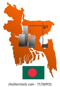 construction in Bangladesh. vector