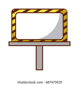 construction banner board icon