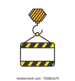 construction banner hanging icon