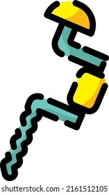 Construction barce tool , illustration, vector on a white background.
