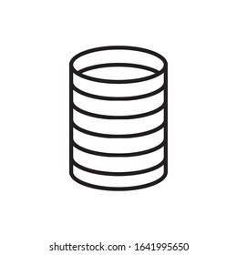 construction barrel pot isolated line style vector illustration design