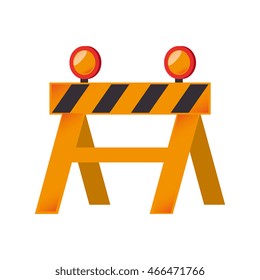 construction barricade barrier building zone vector graphic isolated and flat illustration