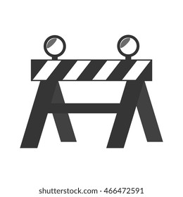 construction barricade barrier building zone vector graphic isolated and flat illustration