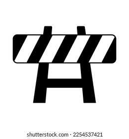 Baubarrikadikadensymbol. Bauwarnung. Vektorgrafik.