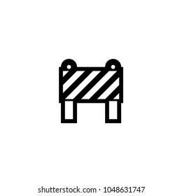 Construction barricade sign