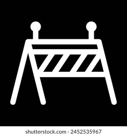 diseño de contorno de icono de barrera de construcción