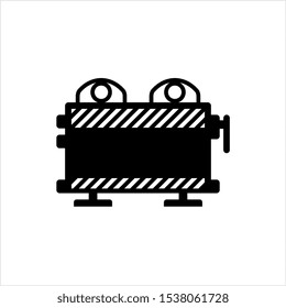 Construction Barrier Icon, Roadblock Barrier Icon Vector Art Illustration