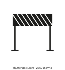 Construction barrier icon. Roadblock barrier icon. Vector illustration. EPS 10.