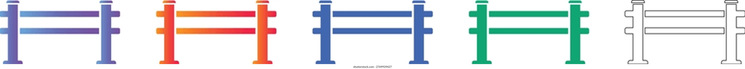 Construction Barrier Icon Set vol 1284