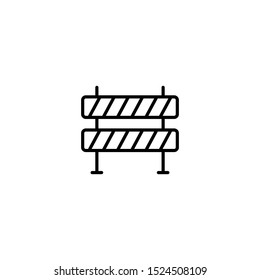 construction barrier icon vector illustration