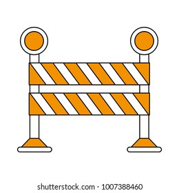 Road Barriers Under Construction Vector Isolated Stock Vector (Royalty ...