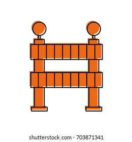 construction barrier isolated icon