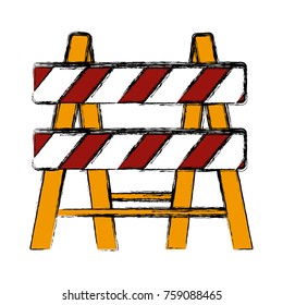 Construction barrier isolated icon vector illustration graphic design