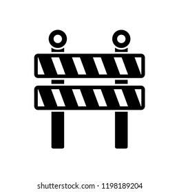 construction barrier - road block icon vector