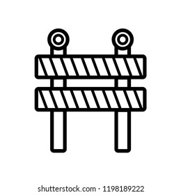construction barrier - road block icon vector