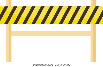 Ilustración plana de signo de barrera de construcción
