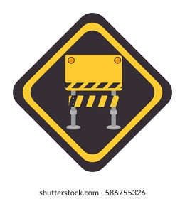 construction barrier sign icon