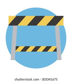 Construction Barrier Vector Illustration 