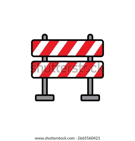 Construction barriers block road access during daytime work in urban environment to ensure safety for passersby