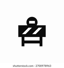 Barreras de construcción icono signo Vector
