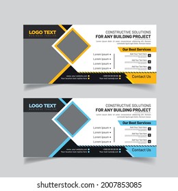 Construction Billboard Creative Design Templates advertise a construction company.