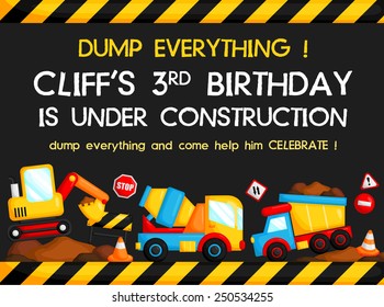 Construction Birthday Card